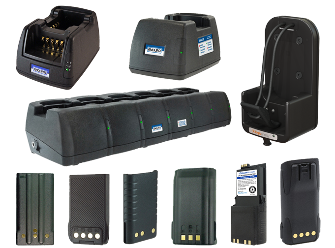 Range of Logic Wireless batteries and chargers