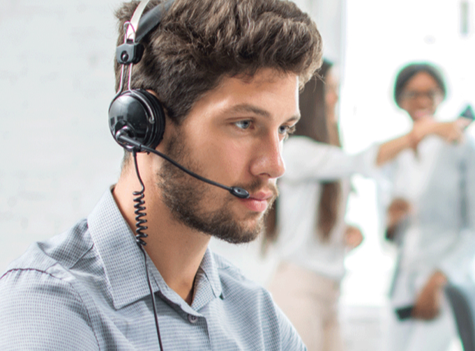 Man using Omnitronics radio dispatch