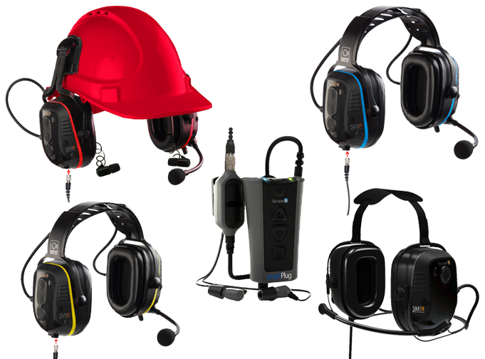 Range of Sensear smart headsets and smart plug